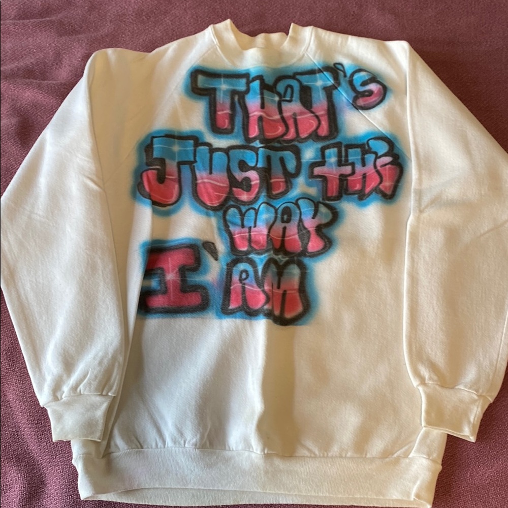 Vintage 80s Jersey shore airbrushed sweatshirt. XL.